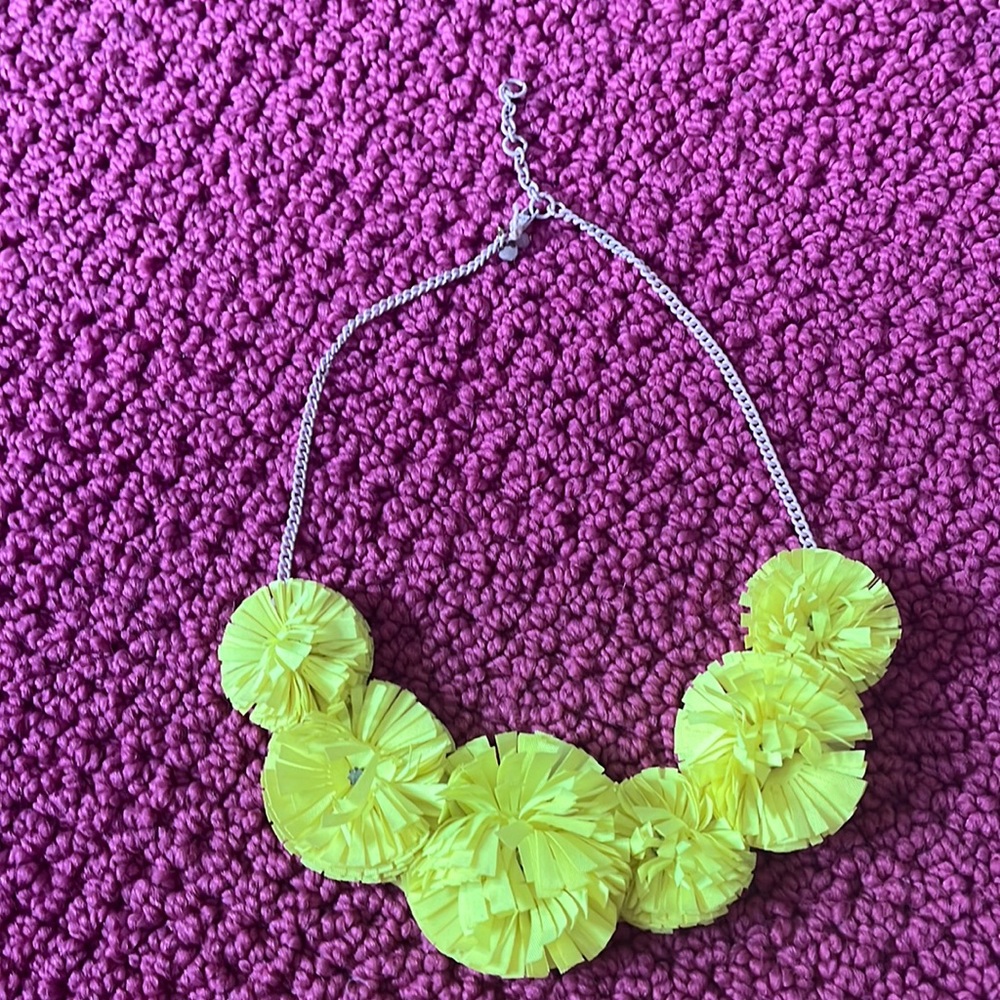 J. Crew Yellow Floral Statement Necklace
